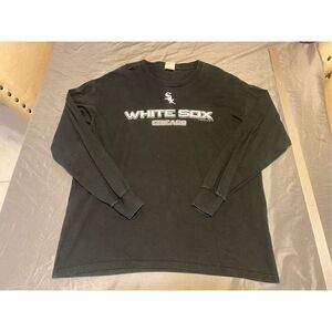 Vintage Chicago White Sox Shirt Mens Extra Large Black Long Sleeve MLB Baseball
